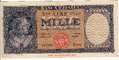 Beschrijving voorzijde: ITALIA